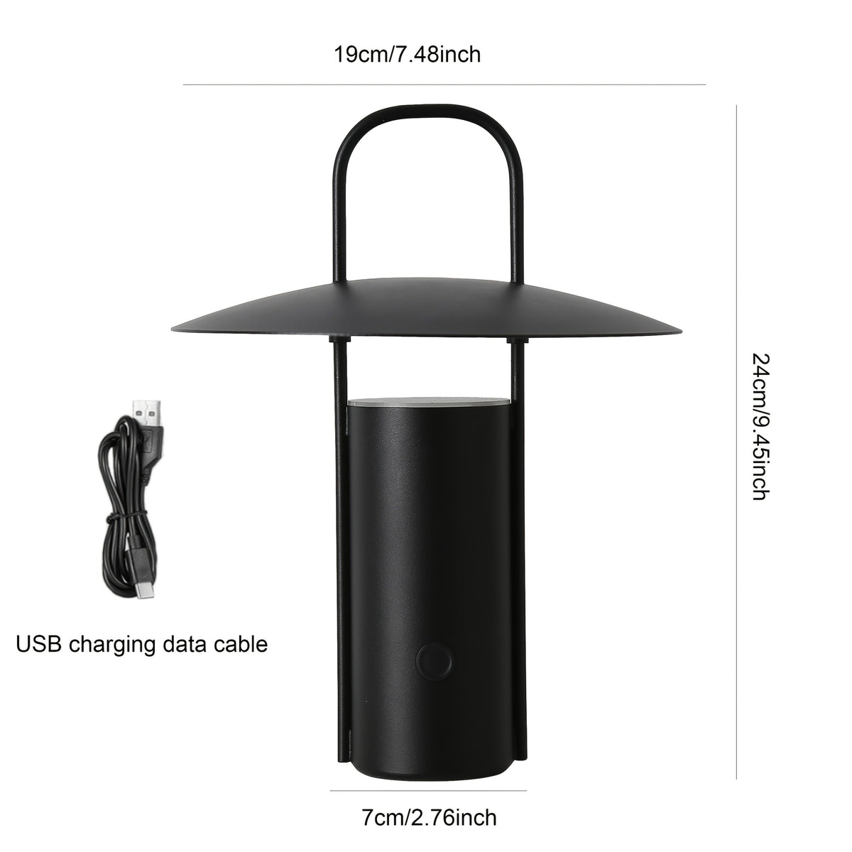 Cordless Metal Table Lamp, USB Rechargeable 3-Color LED Light - product view 9