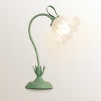 Floral USB Table Lamp, Green Bloom-Shade Decorative Light - product view 3