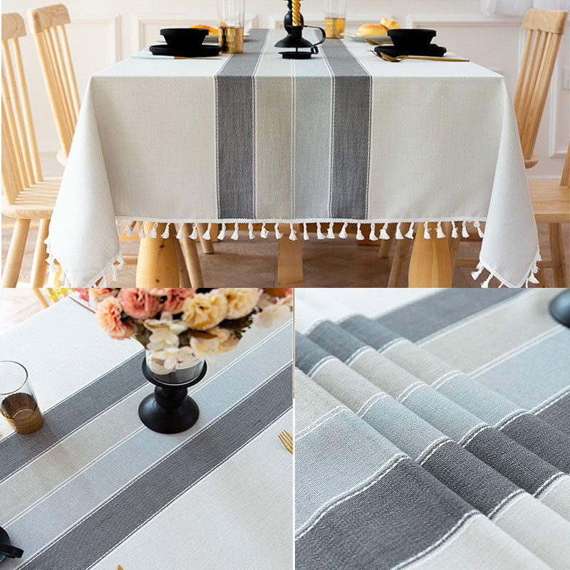 SacredHut | Waterproof Oil-resistant Rectangular Tablecloth Cotton Linen Wrinkle-resistant Tablecloth for Kitchen Dining Room Buffet Party