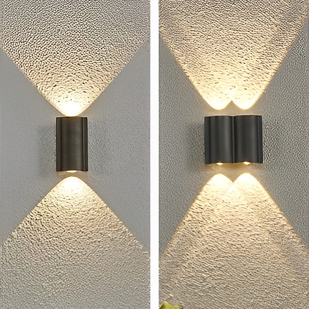 Wave LED Outdoor Wall Light, Up-and-Down Lighting, IP65 — product view 10