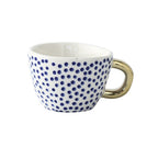 SacredHut | Cup with abstract geometric pattern and gold handle