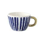 SacredHut | Cup with abstract geometric pattern and gold handle
