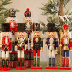 Wooden Christmas Nutcracker Soldier Figurine, 5 Color Options - product view 5