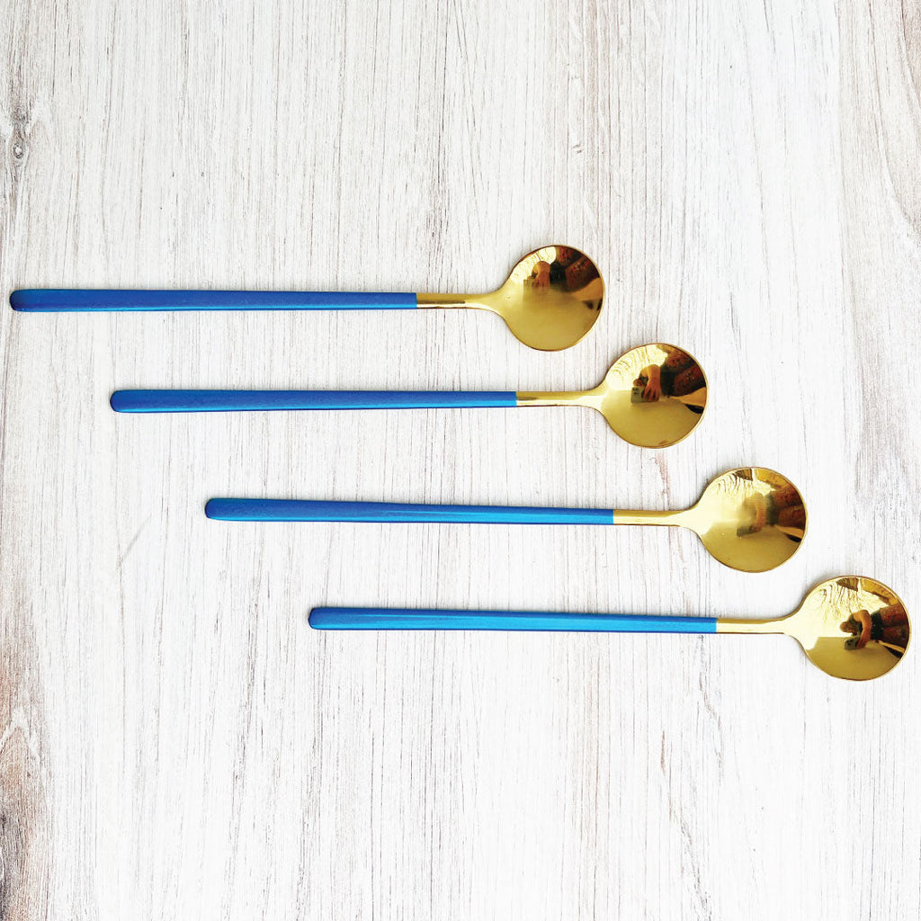 SacredHut | Trendy Espresso & Dessert Spoon Set with 4 Pieces