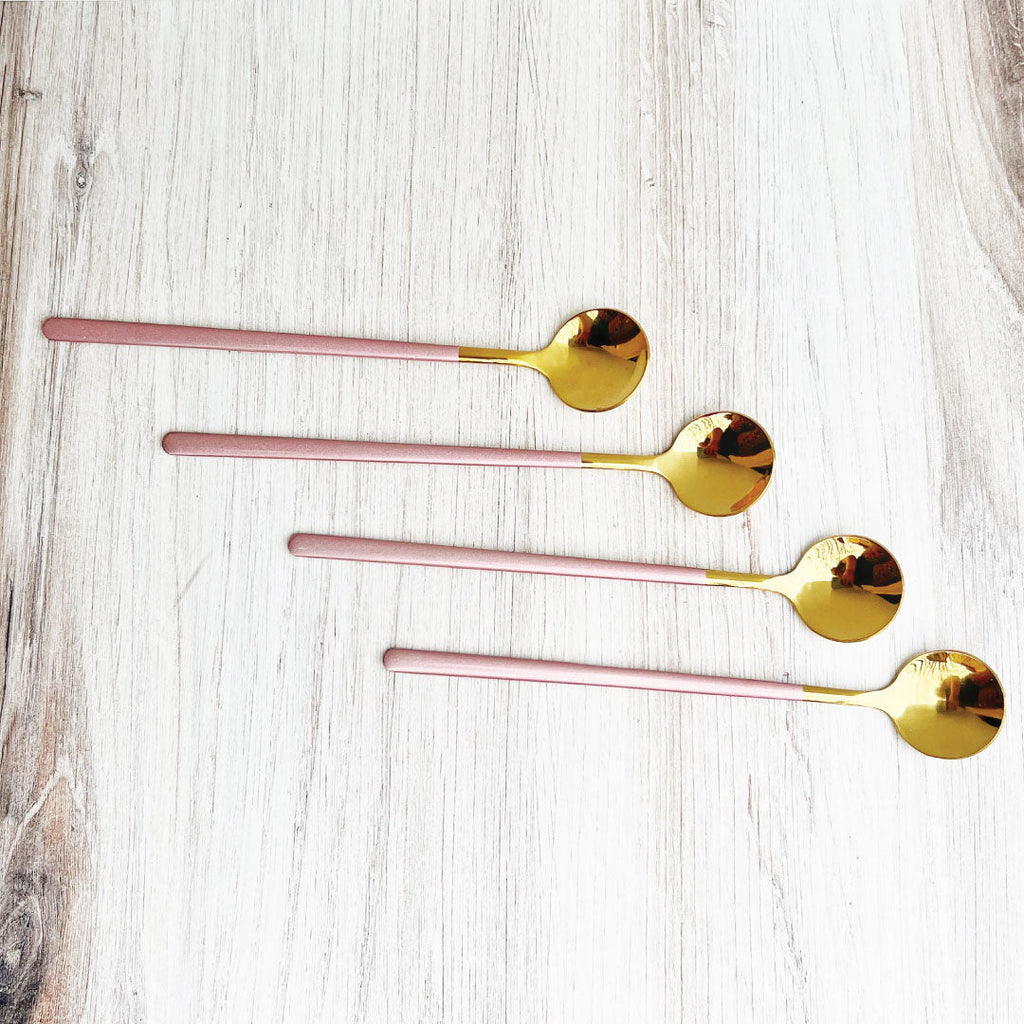 SacredHut | Trendy Espresso & Dessert Spoon Set with 4 Pieces