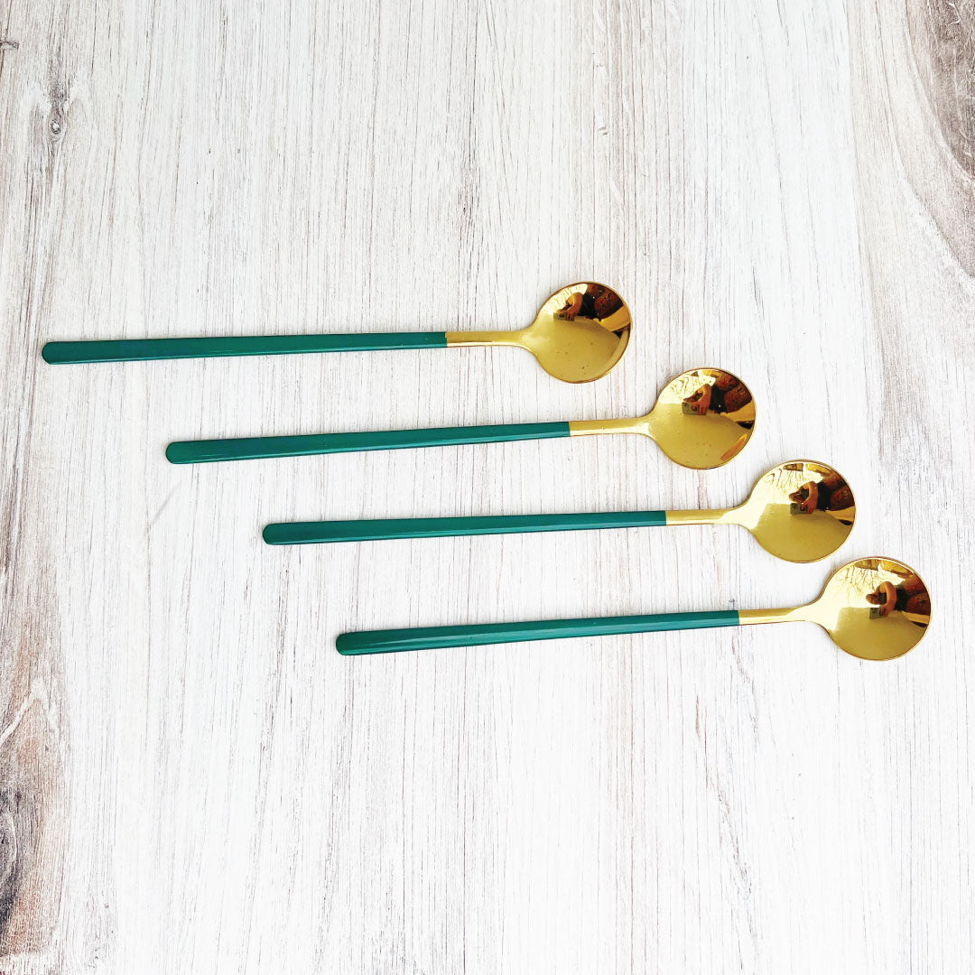 SacredHut | Trendy Espresso & Dessert Spoon Set with 4 Pieces