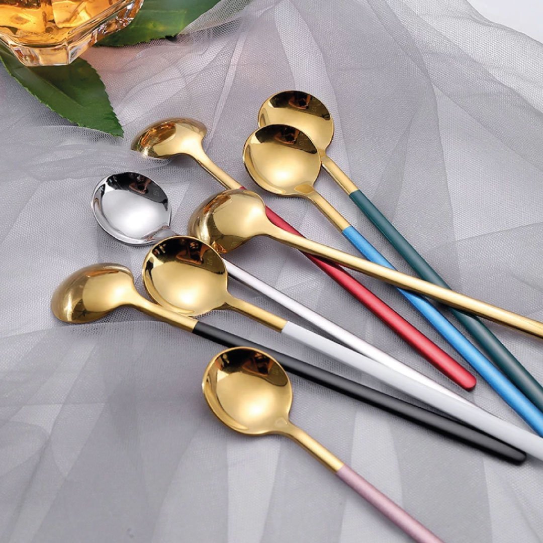 SacredHut | Trendy Espresso & Dessert Spoon Set with 4 Pieces