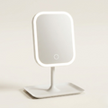 Rechargeable LED Vanity Mirror with Touch Dimmer, 3 Light Colors - White