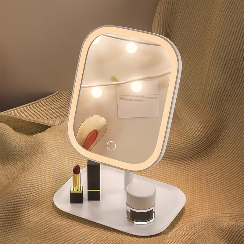 Rechargeable LED Vanity Mirror with Touch Dimmer, 3 Light Colors - product view 4