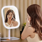 Rechargeable LED Vanity Mirror with Touch Dimmer, 3 Light Colors - product view 6