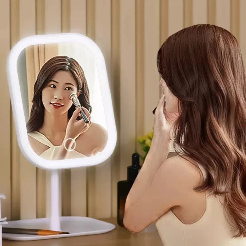 Rechargeable LED Vanity Mirror with Touch Dimmer, 3 Light Colors - product view 6
