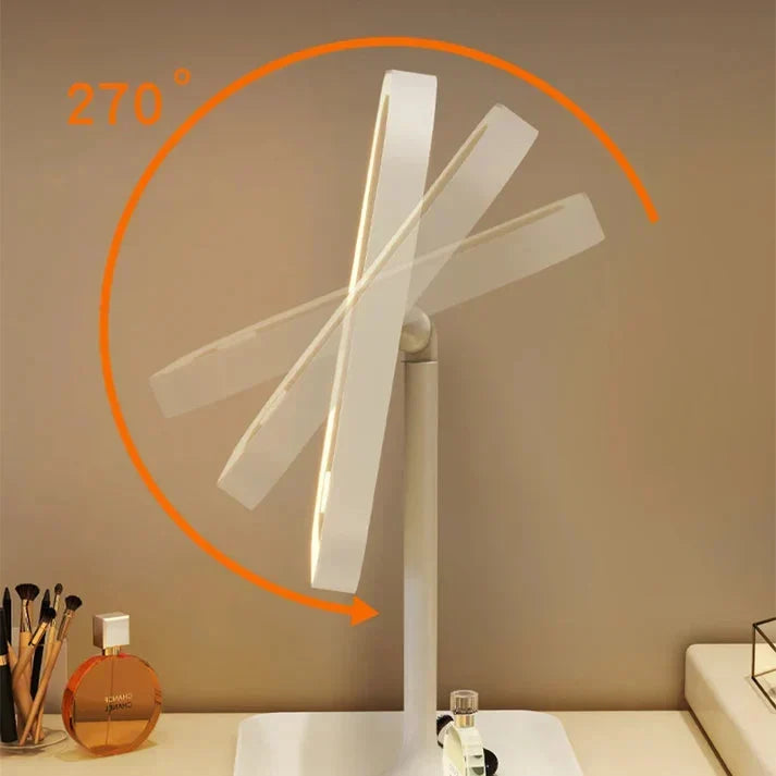 Rechargeable LED Vanity Mirror with Touch Dimmer, 3 Light Colors - product view 7