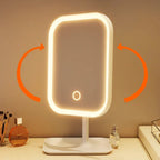 Rechargeable LED Vanity Mirror with Touch Dimmer, 3 Light Colors - product view 8