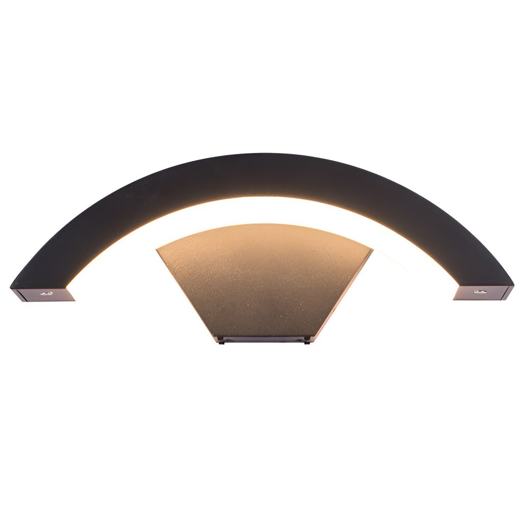 Curved LED Outdoor Wall Downlight, 18W or 24W, IP65 — 18W, No Motion Sensor