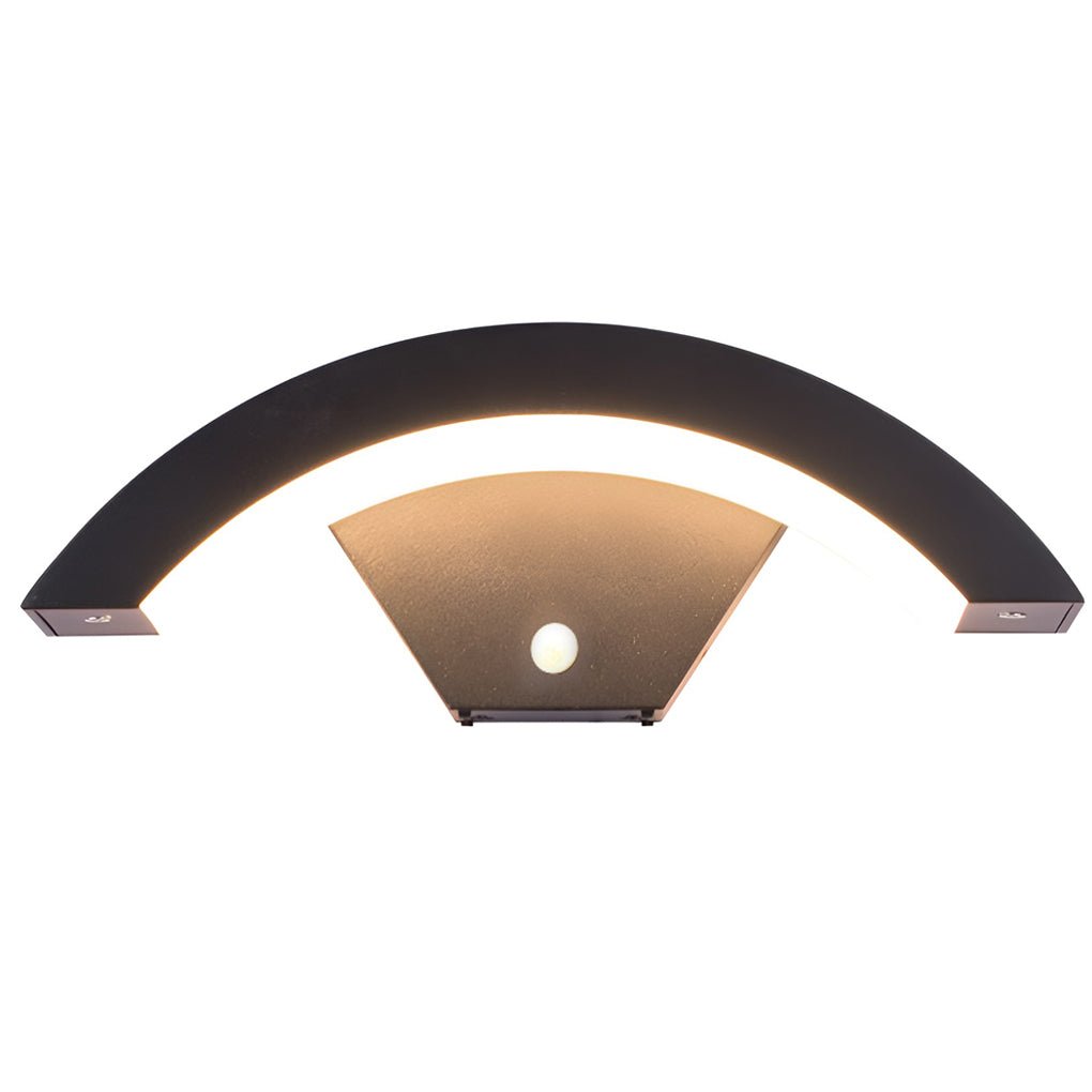 Curved LED Outdoor Wall Downlight, 18W or 24W, IP65 — 18W, Motion Sensor