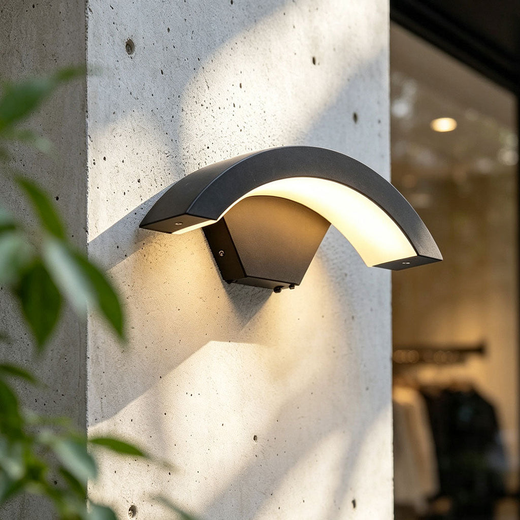 Curved LED Outdoor Wall Downlight, 18W or 24W, IP65 — product view 1