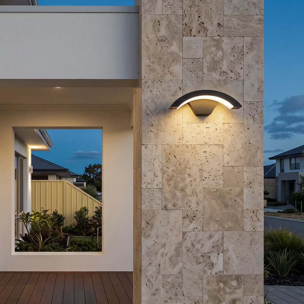 Curved LED Outdoor Wall Downlight, 18W or 24W, IP65 — product view 2