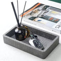 Crocodile-Texture Organizer Tray, Wooden Jewelry and Key Catchall — product view 1