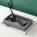 Crocodile-Texture Organizer Tray, Wooden Jewelry and Key Catchall — product view 5