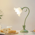 Floral USB Table Lamp, Green Bloom-Shade Decorative Light - product view 9