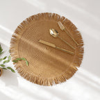SacredHut | ThermoLuxe | Round braided placemats