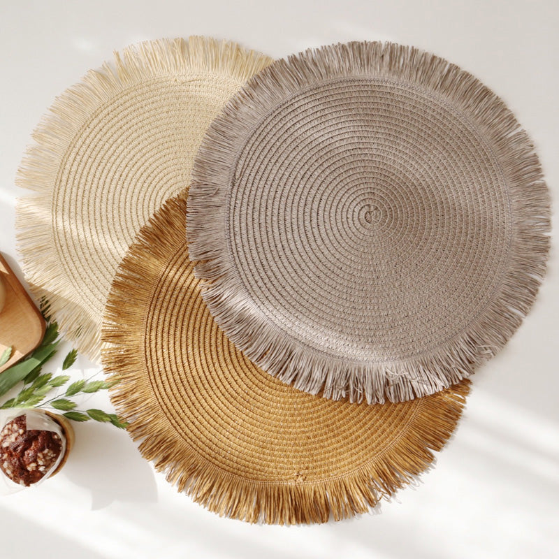 SacredHut | ThermoLuxe | Round braided placemats