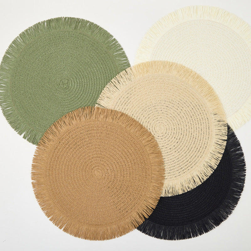 SacredHut | ThermoLuxe | Round braided placemats