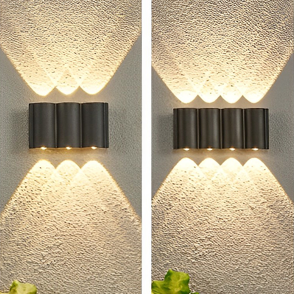 Wave LED Outdoor Wall Light, Up-and-Down Lighting, IP65 — product view 11