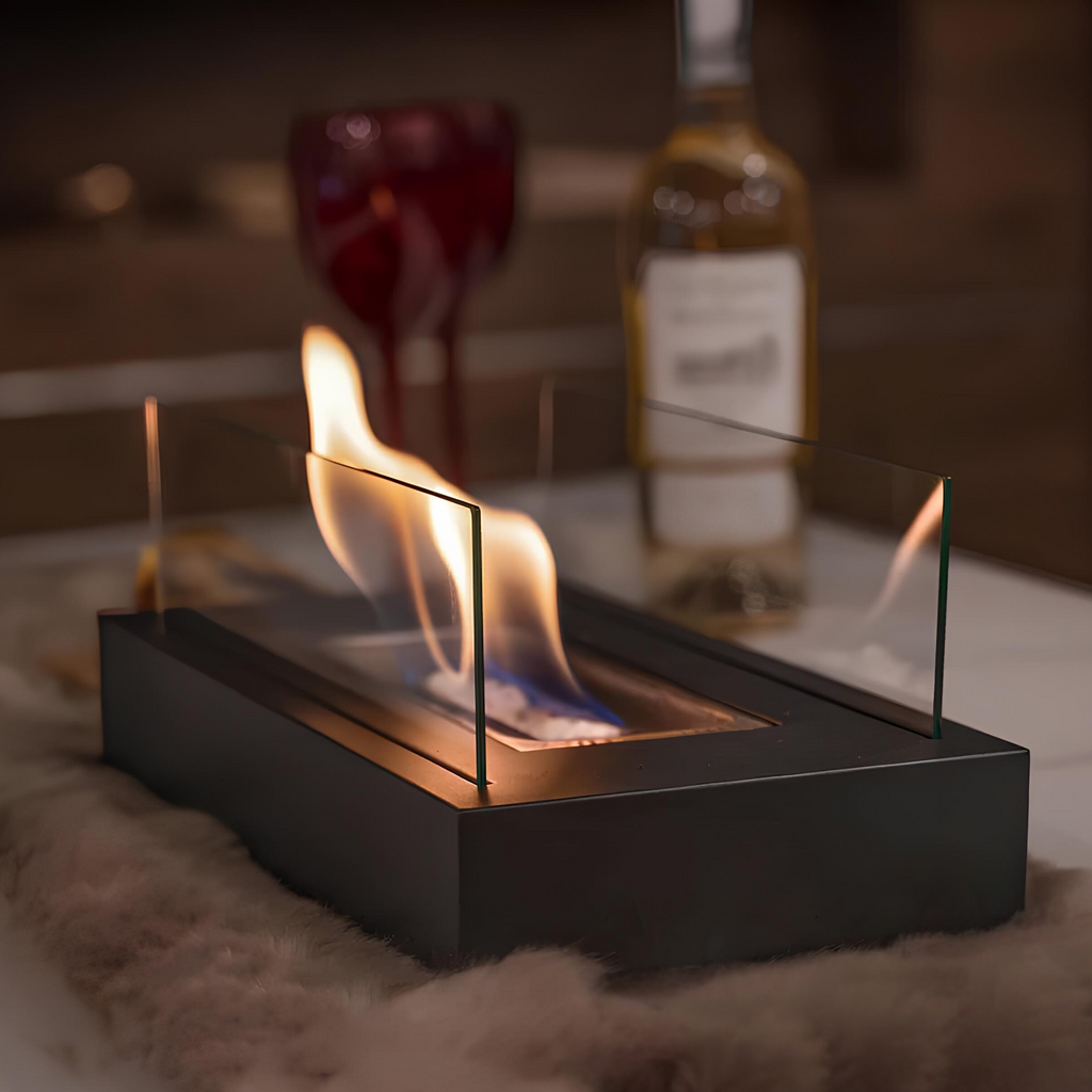 Bioethanol Tabletop Fireplace — Black