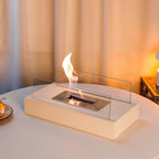 Bioethanol Tabletop Fireplace — White