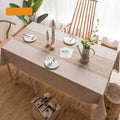 SacredHut | Waterproof Oil-resistant Rectangular Tablecloth Cotton Linen Wrinkle-resistant Tablecloth for Kitchen Dining Room Buffet Party