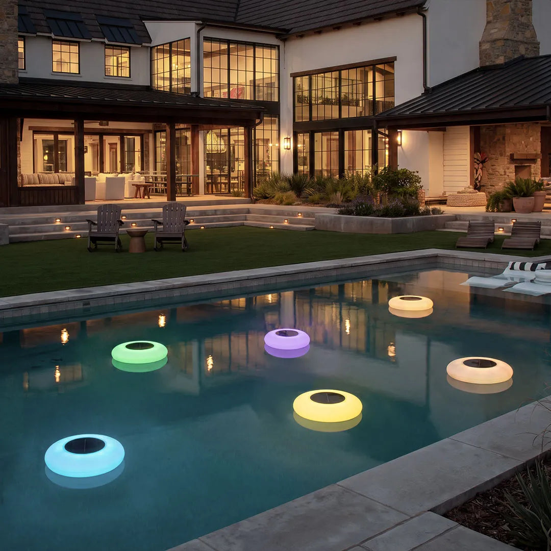 Solar Floating Pond Light, RGB LED Pool Lamp with Remote — product view 2