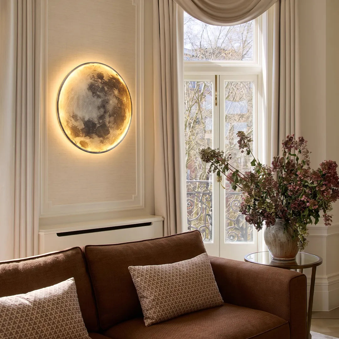 Full Moon LED Wall Lamp, 9.4 or 11.8 Inch Acrylic Wall Light — product view 1