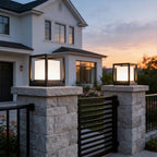 Square Garden Pedestal Light, Solar or Hardwired LED, IP54 — product view 4