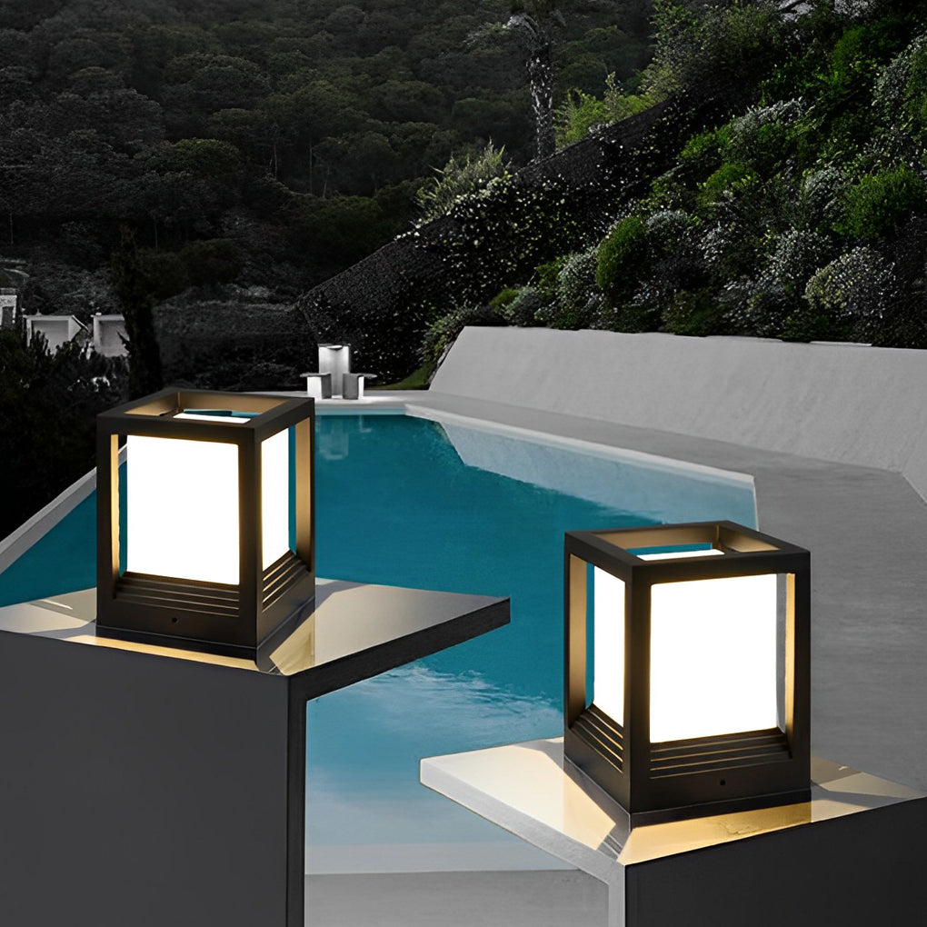 Square Garden Pedestal Light, Solar or Hardwired LED, IP54 — product view 18