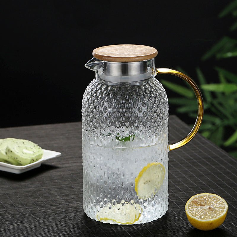 SacredHut | Heat-resistant ribbed glass jug