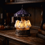 Halloween Ghost Carousel Lamp, Rechargeable Rotating Night Light - product view 2