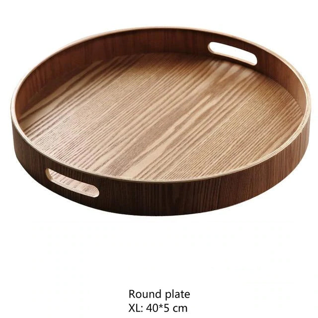SacredHut | Slim, round serving trays made of wood