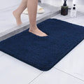 Plush Faux Fur Bath Rug — Blue