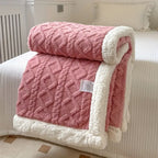 Sherpa Throw Blanket — Blush Pink