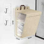 Wall-mounted foldable linen laundry hamper