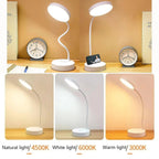 Rechargeable LED Desk Lamp, Flexible Gooseneck with Phone Holder - product view 2