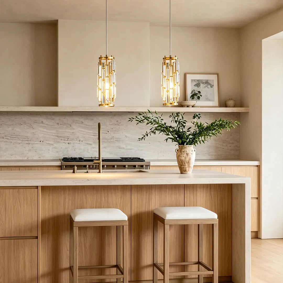 Mini Crystal Pendant Light, Single-Light E27 Glass Ceiling Lamp — product view 4