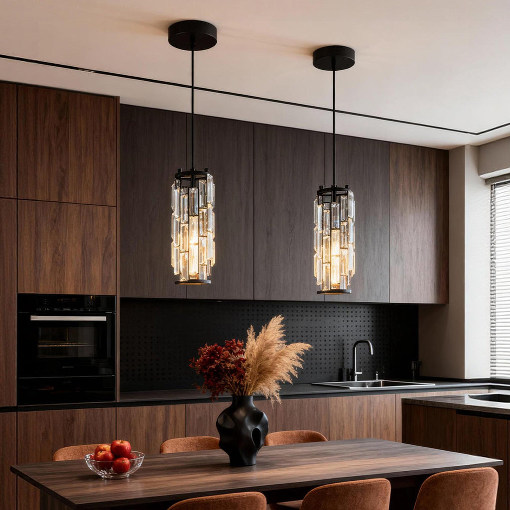 Mini Crystal Pendant Light, Single-Light E27 Glass Ceiling Lamp — product view 5