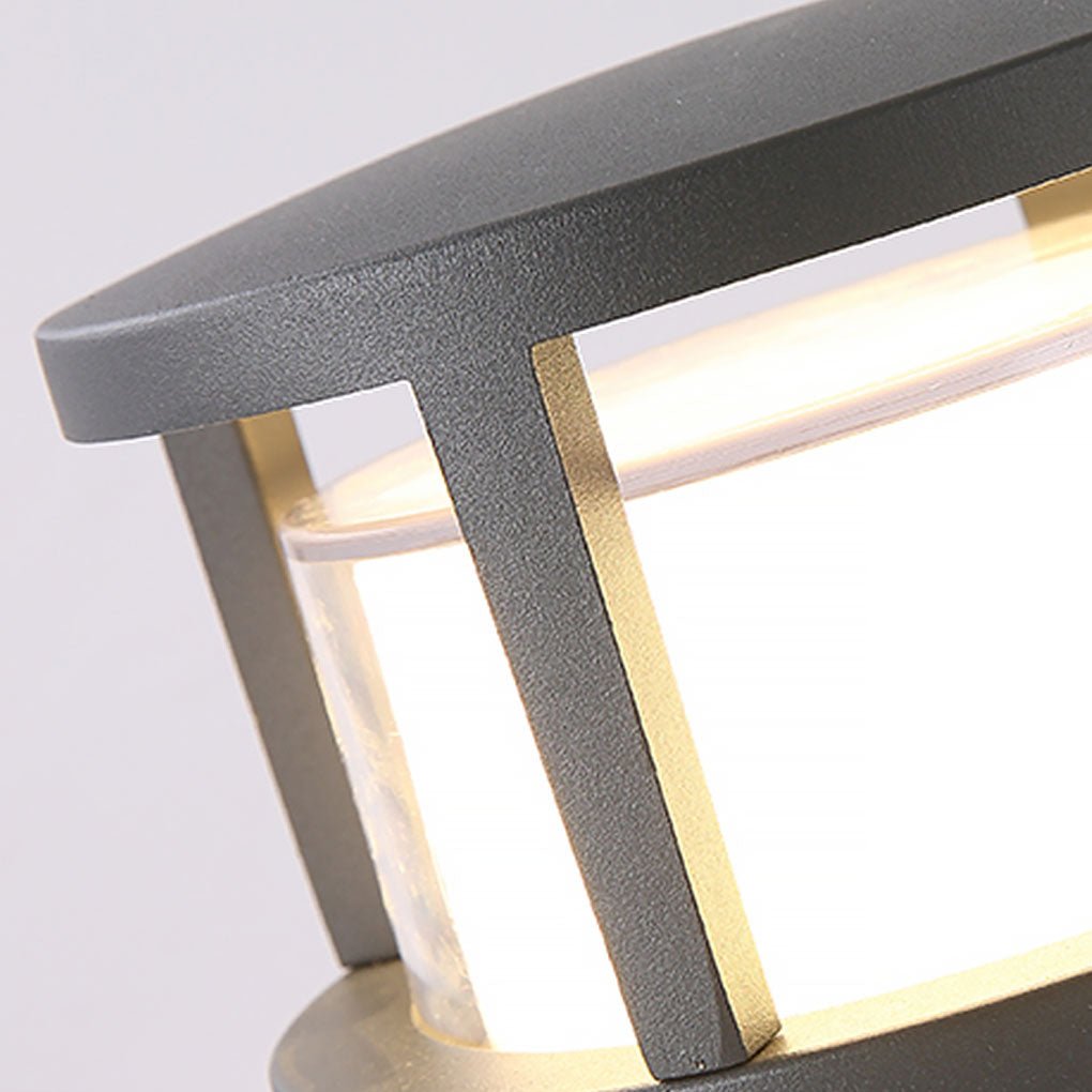 Round Outdoor LED Post Light, Double-Layer Acrylic Shade, IP65 — product view 13