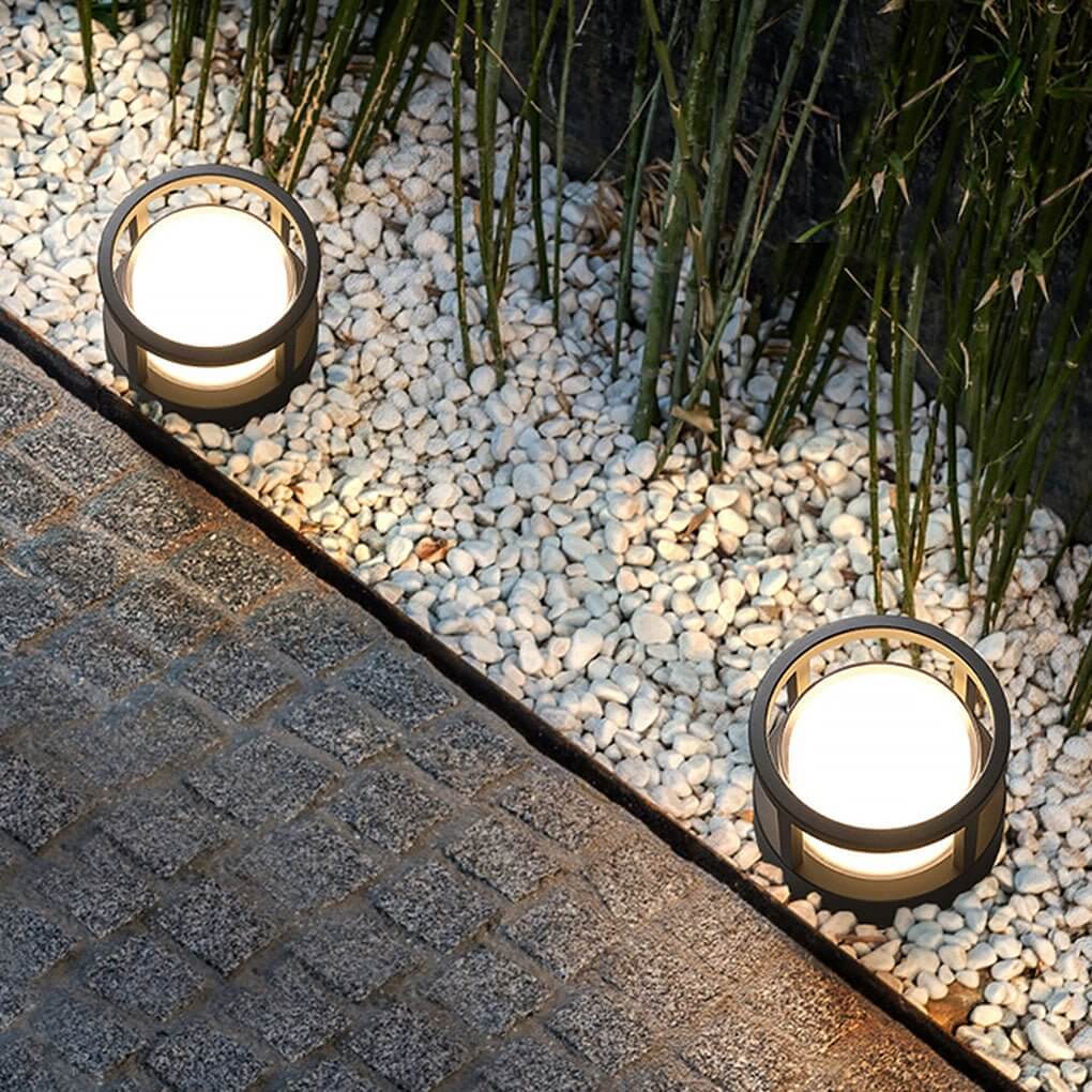 Round Outdoor LED Post Light, Double-Layer Acrylic Shade, IP65 — product view 7