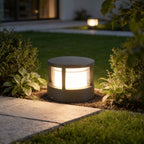 Round Outdoor LED Post Light, Double-Layer Acrylic Shade, IP65 — product view 1