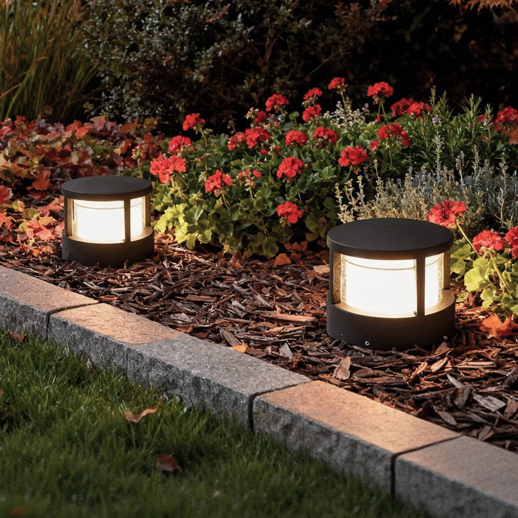 Round Outdoor LED Post Light, Double-Layer Acrylic Shade, IP65 — product view 4