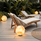 Moon Globe Outdoor Pillar Light, 8 or 12 Inch, Solar or Wired — product view 5