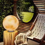 Moon Globe Outdoor Pillar Light, 8 or 12 Inch, Solar or Wired — product view 10